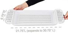 Load image into Gallery viewer, Home-X Expandable Bath Shelf, Adjustable Plastic Bathtub Caddy, Luxury Bathroom Tray 21 – 30”