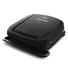 Load image into Gallery viewer, George Foreman 4-Serving Removable Plate Grill and Panini Press, Black, GRP1060B