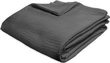 Load image into Gallery viewer, Utopia Bedding Premium Summer Cotton Blanket Queen Grey - Soft Breathable Thermal Blanket - Ideal for Layering Any Bed.