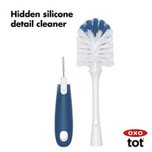 Load image into Gallery viewer, OXO Tot Bottle Brush with Nipple Cleaner and Stand, Navy