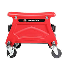 Load image into Gallery viewer, Powerbuilt Heavy Duty Compact Rolling Seat with Storage Trays - 240283,Red