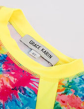 Load image into Gallery viewer, GRACE KARIN Girls Rash Guard Swimwear Long Sleeve Swimsuit 2-Piece Bathing Suit Tie Dye 14Y