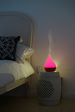 Load image into Gallery viewer, XBrand Bamboo/Glass Aromatherapy Essential Oil Diffuser & Color Changing Mist Humidifier, 10 Inch Tall, Brown & White