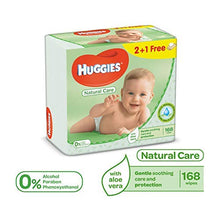 Load image into Gallery viewer, Huggies Baby Wipes Natural Care with Aloe Vera, 56 Count, Pack of 12, Total 672 Wipes