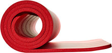 Load image into Gallery viewer, AmazonBasics Extra Thick Exercise Yoga Gym Floor Mat with Carrying Strap - 74 x 24 x .5 Inches, Red