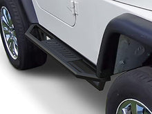 Load image into Gallery viewer, APS Off-Road Side Steps Armor Compatible with 1987-2006 Wrangler Sport Utility 2-Door iArmor Style Aircraft Aluminum Off-Road Black Side Steps Armor