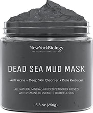 Load image into Gallery viewer, New York Biology Dead Sea Mud Mask for Face and Body with Aloe Vera Gel for Skin, Face and Hair - Spa Quality Pore Reducer for Acne, Blackheads and Oily Skin