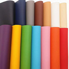 Load image into Gallery viewer, ZAIONE Solid Faux Leather Sheets: Colors Texture Leather 14Pcs 8x12 Inch A4 Soft PU Grain Red Brown Synthetic Leather Sheets for Bows Earrings DIY Craft