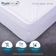 Load image into Gallery viewer, PlushDeluxe Waterproof Mattress Protector, Breathable Soft Cotton Terry Surface (Twin)