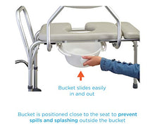 Load image into Gallery viewer, NOVA Padded Tub Transfer Bench for Bath or Shower with Commode Opening, Seat & Backrest Removable & Reversible, Comes with Commode Bucket & Lid