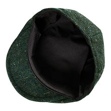 Load image into Gallery viewer, JANGOUL Kids Wool Tweed Flat Cap Herringbone Boy Girl Newsboy Caps Infant Toddler Child Youth Beret Hat Ivy Gatsby Cap (2-3T, Flecked Green)