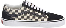 Load image into Gallery viewer, Vans Men's Old Skool Skate Shoe (10.5 Women / 9 Men, (Blur Check) Black/Classic White)
