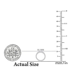 Load image into Gallery viewer, 0.10 Carat (ctw) Round White Diamond Circle Pendant 1/10 CT (Silver Chain Included), 14K White Gold