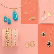 Load image into Gallery viewer, Ross-Simons Turquoise Teardrop Pendant in 14kt Yellow Gold For Women