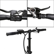 Load image into Gallery viewer, 20" 500W 36V 12Ah Fat Tire Folding Electric Bike W/Gifts Rear Rack Removable Lithium Battery Beach Snow Bicycle Moped Electric Mountain Bike Powerful Motor Aluminum Frame Black and Blue