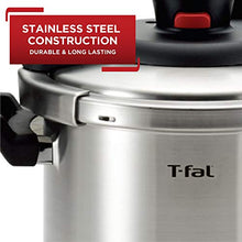 Load image into Gallery viewer, T-fal Clipso Stainless Steel Pressure Cooker 6.3 Quart Induction Cookware, Pots and Pans, Dishwasher Safe Silver