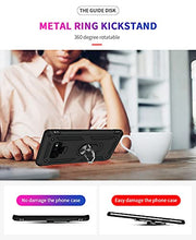 Load image into Gallery viewer, Samsung Note 9 Phone Case, Galaxy Note 9 Case with 3D PET Screen Protector, Androgate Military-Grade Ring Holder Kickstand Car Mount 15ft Drop Tested Shockproof Cover Case for Galaxy Note 9, Black