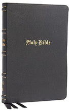 Load image into Gallery viewer, KJV, Thinline Bible, Large Print, Genuine Leather, Black, Red Letter, Thumb Indexed, Comfort Print: Holy Bible, King James Version
