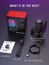 Load image into Gallery viewer, FIFINE Gaming Microphone and Computer Speaker, USB Mic with Quick Mute,Tripod Stand, Pop Filter, Shock Mount, Gain Control, RGB External Speaker for Streaming Twitch Podcasts Video (A6V+A16