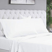 Load image into Gallery viewer, BYSURE 4 Pieces Queen Bed Sheet Set - 1800 Soft Durable Brushed Microfiber, 15 Inch Deep Pockets, Wrinkle & Fade Resistant (Queen, White)