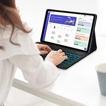 Load image into Gallery viewer, IVEOPPE Keyboard Case for Samsung Galaxy Tab S6 Lite 10.4 2020 Model SM-P610/P615, Soft TPU Back Cover with Built-in Trackpad S Pen Holder Detachable Wireless Bluetooth Keyboard