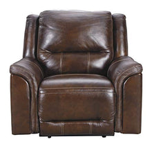 Load image into Gallery viewer, Signature Design by Ashley Catanzaro Power Recliner Adjustable Headrest Mahogany