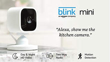 Load image into Gallery viewer, Introducing Blink Mini – Compact indoor plug-in smart security camera, 1080 HD video, motion detection, Works with Alexa – 1 camera