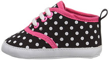 Load image into Gallery viewer, Luvable Friends Unisex Baby Crib Shoes, Black With Polka Dots, 0-6 Months