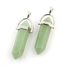 Load image into Gallery viewer, Mutilcolor 50pcs Gemstone Bullet Meditation Healing Pointed Chakra Crystal Quartz Stone Random Color Pendants for Necklace Jewelry Making