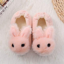Load image into Gallery viewer, AyFUN Baby Girl's Bunny Slipper Warm House Shoes Pink US 5-6