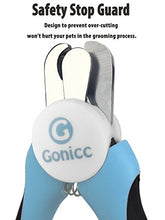 Load image into Gallery viewer, gonicc Dog & Cat Pets Nail Clippers and Trimmers - with Safety Guard to Avoid Over Cutting, Free Nail File, Razor Sharp Blade - Professional Grooming Tool for Large and Small Animals