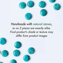 Load image into Gallery viewer, Turquoise Drop Earrings 14K Solid Gold - Beautiful 12mm Round Cut Natural Turquoise Gemstone December Birthstone Housed in Yellow Gold Dangle/Drop Earrings - Elegant Handmade Jewelry