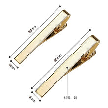 Load image into Gallery viewer, Classic Style Men's Tie Clips, Viaky Neck Ties Necktie Bar Pinch Clip with Gold Silver Black 3 Tone, Best Gifts for Your Father, Lover and Friends in Xmas, Anniversary, Wedding, Party, Meeting