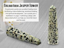 Load image into Gallery viewer, Dalmatian Jasper Crystal Towers ~ Natural Healing Crystal Point Obelisk for Reiki Healing and Crystal Grid (3" to 4" INCH)