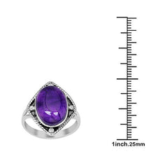 Load image into Gallery viewer, Orchid Jewelry 5.19 CTW Natural 14X10MM Oval Purple Amethyst 925 Sterling Silver Wedding Ring For Women – A February Birthstone Gemstone-A Unique Design Perfect As An Engagement Ring For Ladies