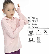 Load image into Gallery viewer, HMILES Girls Long Sleeve Shirt Hoodies SPF Active Tee Workout Running Yoga Pullover Tops with Thumb Holes Carat Pink 3-4Toddler