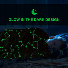Load image into Gallery viewer, Kanguru Glow in The Dark Constellation Blanket, Christmas Thanksgiving Blanket Gifts for Birthday Kids Women Girls Boy Best Friend