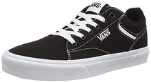 Load image into Gallery viewer, Vans Men's Seldan Sneaker, Black Canvas Black White 187, 11