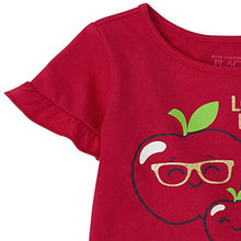 Load image into Gallery viewer, The Children's Place Baby Toddler Girl Sleeve Top 3-Pack, Apple/Stripe/Family 3 Pack, 12-18 Months