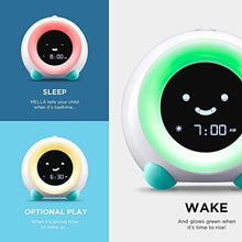 Load image into Gallery viewer, LittleHippo Mella Ready to Rise Children's Trainer, Alarm Clock, Night Light Sleep Sounds Machine (Arctic Blue), Standard