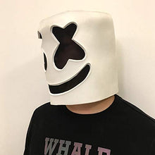 Load image into Gallery viewer, Pure Compression Halloween DJ LED Marshmallow Cover - Carnaval Party Light Up Mask Costume Cosplay - Music Festival Headgear Prop Latex Full Head Hat - Marshmellow Carnival Accessories