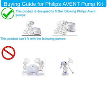 Load image into Gallery viewer, Maymom Flange Kit for Philips Avent Comfort Breastpump, One-Side; Flange, Valve, Tube, Massage Pad, Suction Membrane, Cap