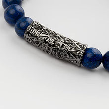 Load image into Gallery viewer, Lapis Lazuli Bracelet, handmade aquamarine Beads Adjustable Stretch Bracelet,Chakra Bracelet,Blue Healing Crystal,Aquamarine Bracelet,mens beaded bracelets,Men's and Women's Gifts (Lapis Lazuli)