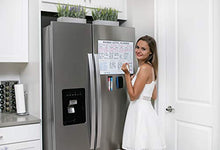 Load image into Gallery viewer, Magnetic Goal Board and Weekly Dry-Erase Calendar for Fridge - Daily Habit Tracker, Planner & Productivity Enhancer - Stain Resistant - Plus Free E-Book -WhiteBoard Organizer