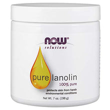 Load image into Gallery viewer, NOW Solutions, Pure Lanolin, Wind and Harsh Environment Skin Protectant, Thick Jelly, For Rough Dry Skin, 7-Ounce