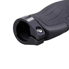 Load image into Gallery viewer, BONMIXC Non-Slip Shock Absorption Ergonomic Bike Grips Mountain Bike Handlebar Grips Bicycle Grips Lock On Aluminum Alloy Rings