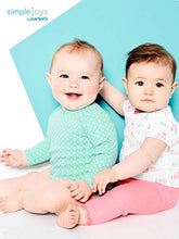 Load image into Gallery viewer, Simple Joys by Carter's Baby Girls' 5-Pack Long-Sleeve Bodysuit, Pink/Navy/Mint, 0-3 Months