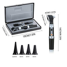 Load image into Gallery viewer, Otoscope Kit,Professional Diagnostic Ear Care Tool with 2.5V Halogen Light, 3X Magnification, 4 Speculum Tips Size - for Children, Adults, Pets, etc.