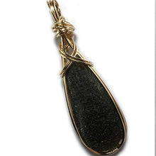 Load image into Gallery viewer, Rocks2Rings Genuine Moldavite Pendant Necklace - 14K Gold Filled Czech Republic Tektite Healing Stones Jewelry with Black Leather Necklace 21G ZP