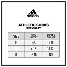 Load image into Gallery viewer, adidas Men's Athletic Cushioned Quarter Socks (6-Pair), Black/Aluminum 2, Large